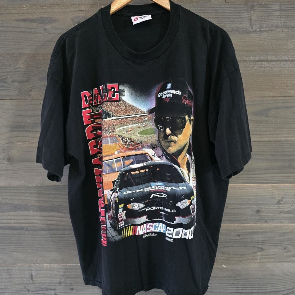 Dale Earnhardt NASCAR 2000 Shirt Sz XL Mens Black Vintage Racing Winston Cup Tee